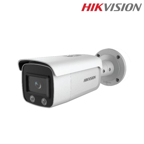Hikvision IPC DS-2CD2T47G1-L 4MP ColorVu Fixed Bullet Network Camera กล้องวงจรปิด Hikvision IP Camera ทรงกระบอก กล้องวงจรปิด IP Camera ความละเอียด 4MP รองรับ PoE Image Sensor ขนาด 1/1.8" Progressive Scan CMOS ความไวแสง 0.0014Lux@(F1.0,AGC ON), 0 Lux with Light ระบบวัดแสงแบบ IR Cut filter with auto switch อัตราเฟรมเรทที่ 30fps @ 4MP (2688x1520) รองรับระบบบีบอัดแบบ H.265 / H.265+ / H.264 / H.264+ BLC / 3D DNR / HLC / ROI / WDR 4 Behavior Analysis / Face Detection ColorVu (24hr Colorful Video ภาพสี 24ชั่วโมง) ขนาดเลนส์ 4mm / มุมมอง 94องศา กลางคืนสูงสุด 30เมตร วัสดุอัลลอย ค่ากันน้ำ IP67 รองรับ PoE (802.3af class 3) น้ำหนัก 1200g สินค้ารับประกัน 3 ปี ราคารวมภาษีมูลค่าเพิ่มแล้ว รับประกันความพึงพอใจ ยินดีคืนเงินภายใน 7วัน บริการจัดส่งด่วนพิเศษฟรีทั่วไทย by Kerry Express Hikvision IP Camera DS-2CD2T47G1-L กล้องวงจรปิดอันดับ 1 ของโลก มาตรฐาน UL สหรัฐอเมริกา First choice for security professionals